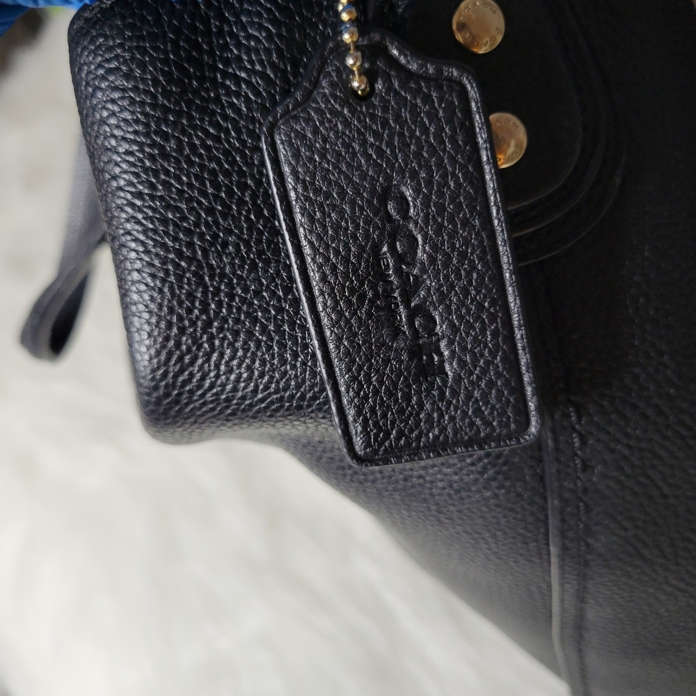 Coach Edie Black Turnlock Shoulder Bag - Picture 9 of 14